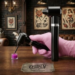ezclador eléctrico de tinta para tatuaje con varillas desechables, negro, blanco o verde