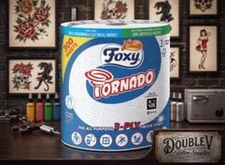 Foxy Tornado Azul, papel multiusos de 3 capas con gofrado superabsorbente, para estudio de tatuaje