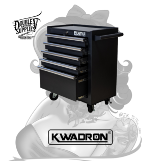 MOBILE WORKING TABLE — Kwadron | Estación de Trabajo Móvil Profesional con 5 Cajones y Encimera Acero Inoxidable