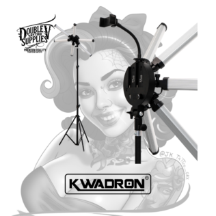 Lámpara LED Profesional 6 Paneles Ajustables con Batería Dual Kwadron