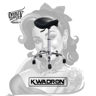 DROPPER BLACK SWIVEL STOOL