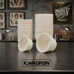Vasos de enjuague biodegradables Kwadron 60ml pack x100 — DoubleV Tattoo Supplies