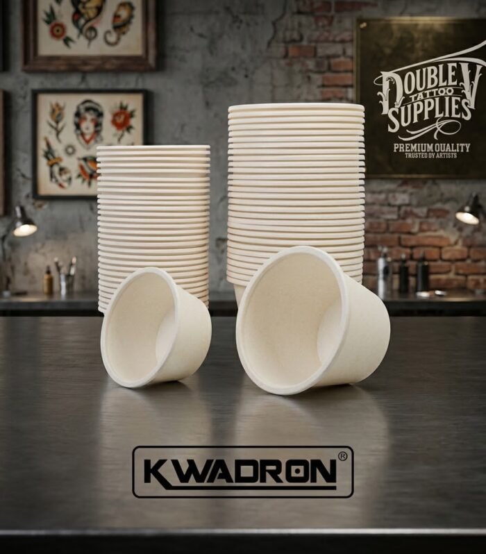 Vasos de enjuague biodegradables Kwadron 60ml pack x100 — DoubleV Tattoo Supplies