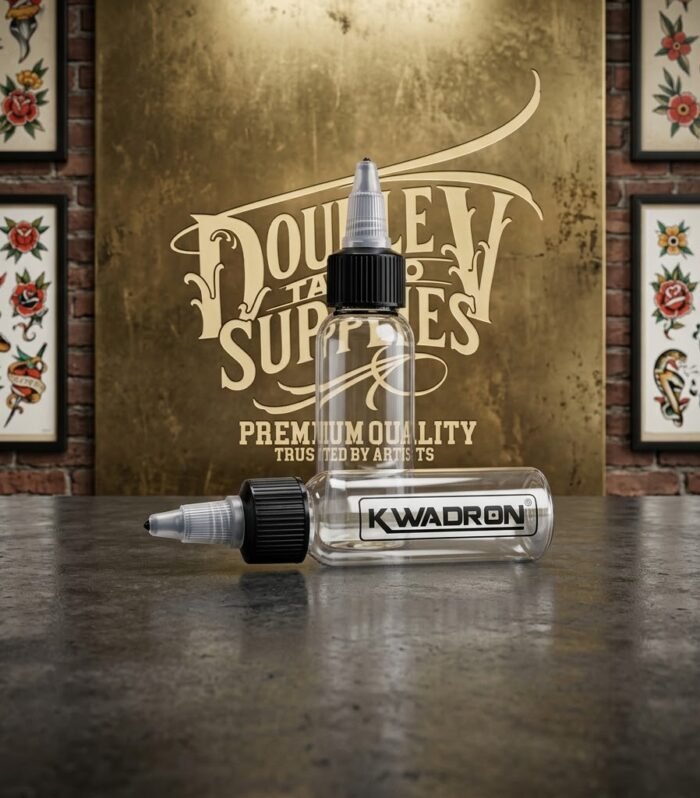 Botella dosificadora Kwadron reutilizable para tinta y líquidos de cabina — DoubleV Tattoo Supplies