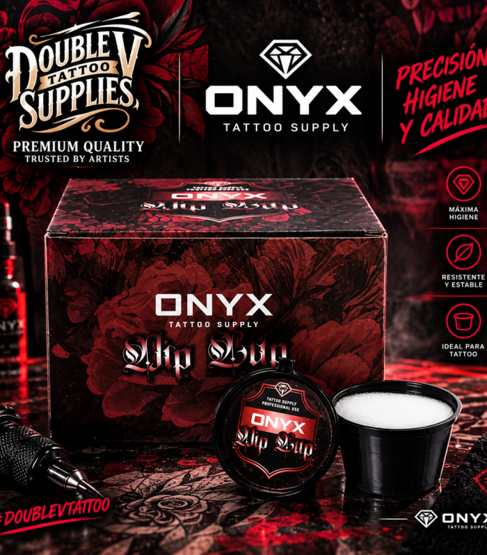 ONYX Dip Cup, esponja limpia agujas para cambios de color en tatuaje de Onyx Tattoo Supply