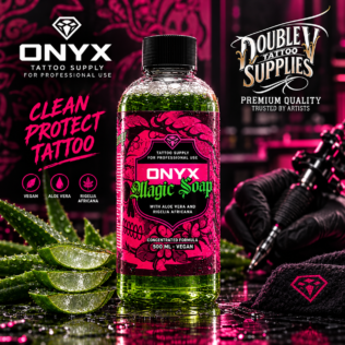 Bote de ONYX Magic Soap 500 ml, green soap concentrado para tatuaje de Onyx Tattoo Supply