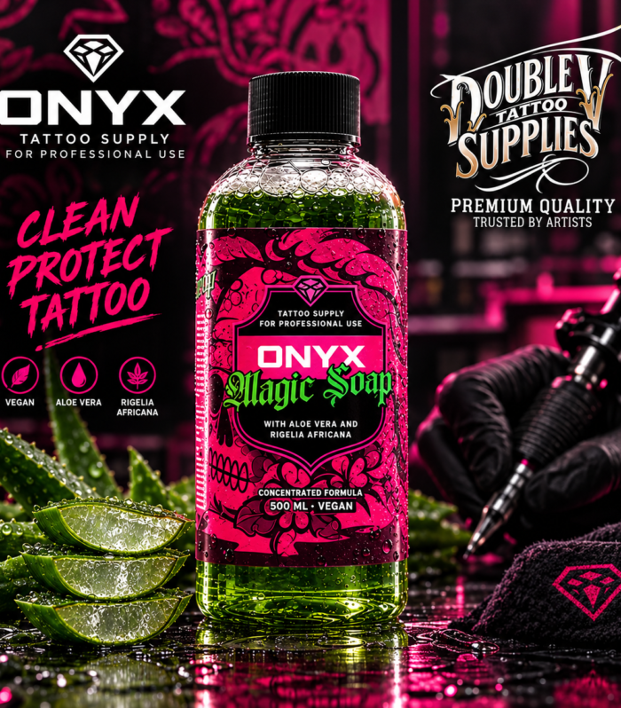 Bote de ONYX Magic Soap 500 ml, green soap concentrado para tatuaje de Onyx Tattoo Supply