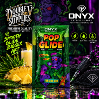 Sachet monodosis de ONYX Pop Glide, tattoo glide vegano de Onyx Tattoo Supply