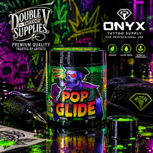 Tarro de ONYX Pop Glide 500 ml, tattoo glide vegano de base vaselina de Onyx Tattoo Supply