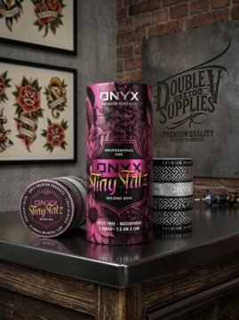 Dos rollos ONYX Tiny Tatz, film segunda piel de 7,5 cm × 10 m para tatuajes pequeños